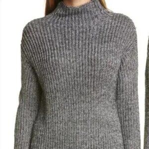 LINE Label Bnwot Mock Neck Sweater Women New Gray Mohair